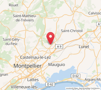 Map of Castries, Occitanie