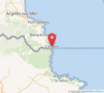 Map of Cerbère, Occitanie