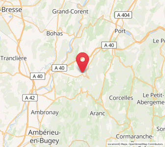 Map of Cerdon, Auvergne-Rhône-Alpes