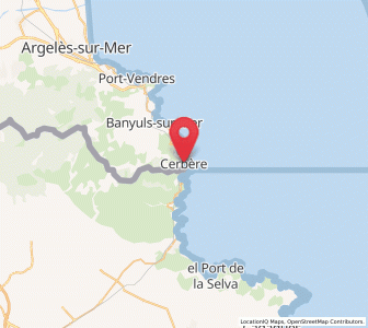 Map of Cerbère, Occitanie