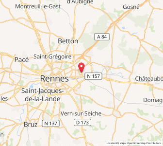 Map of Cesson-Sévigné, Brittany