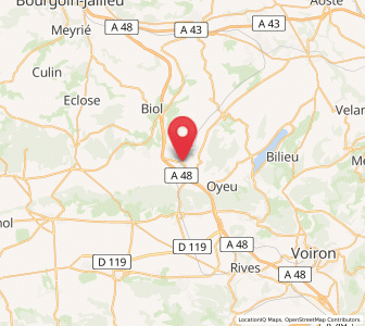 Map of Châbons, Auvergne-Rhône-Alpes