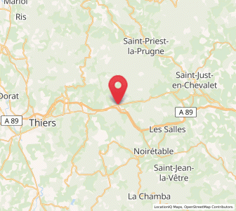 Map of Chabreloche, Auvergne-Rhône-Alpes
