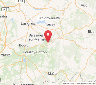 Map of Chalindrey, Grand Est