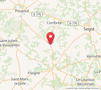 Map of Challain-la-Potherie, Pays de la Loire