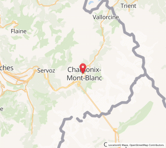 Map of Chamonix-Mont-Blanc, Auvergne-Rhône-Alpes