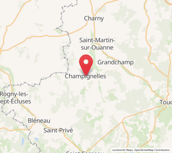 Map of Champignelles, Bourgogne-Franche-Comté