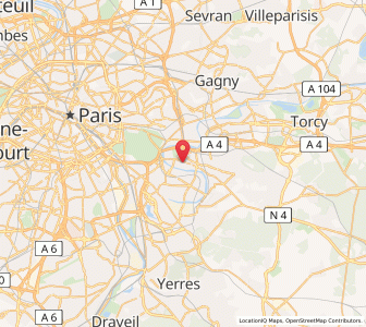 Map of Champigny-sur-Marne, Île-de-France