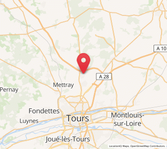 Map of Chanceaux-sur-Choisille, Centre
