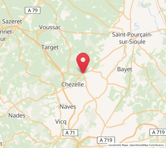 Map of Chantelle, Auvergne-Rhône-Alpes