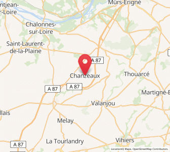 Map of Chanzeaux, Pays de la Loire