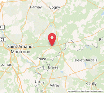 Map of Charenton-du-Cher, Centre