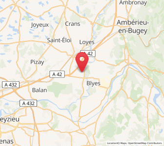 Map of Charnoz-sur-Ain, Auvergne-Rhône-Alpes
