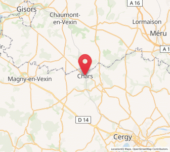 Map of Chars, Île-de-France