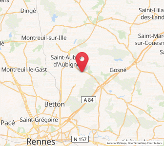 Map of Chasné-sur-Illet, Brittany