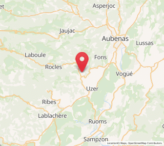 Map of Chassiers, Auvergne-Rhône-Alpes