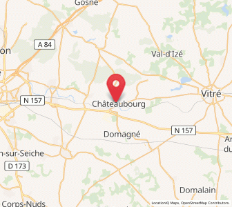 Map of Châteaubourg, Brittany