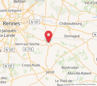 Map of Châteaugiron, Brittany