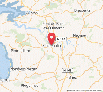Map of Châteaulin, Brittany