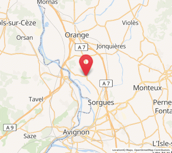 Map of Châteauneuf-du-Pape, Provence-Alpes-Côte d'Azur