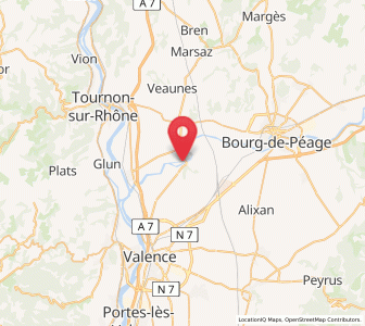 Map of Châteauneuf-sur-Isère, Auvergne-Rhône-Alpes