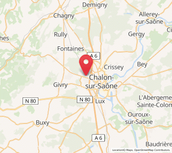 Map of Châtenoy-le-Royal, Bourgogne-Franche-Comté