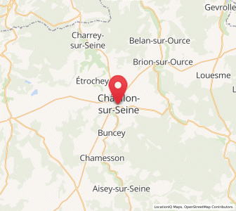 Map of Châtillon-sur-Seine, Bourgogne-Franche-Comté