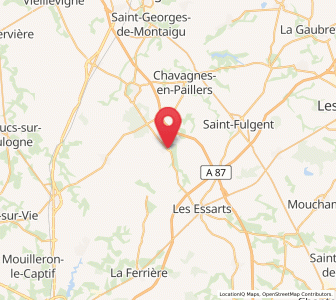Map of Chauché, Pays de la Loire