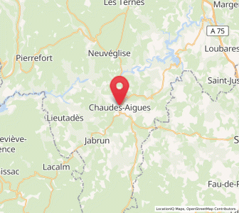 Map of Chaudes-Aigues, Auvergne-Rhône-Alpes