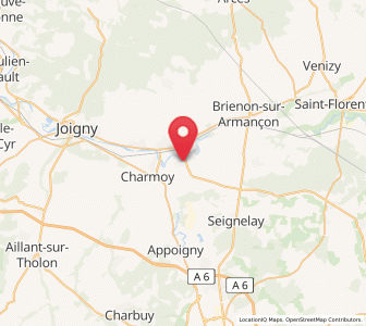Map of Cheny, Bourgogne-Franche-Comté