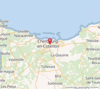 Map of Cherbourg, Normandy