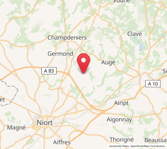 Map of Cherveux, Nouvelle-Aquitaine