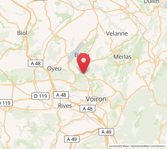 Map of Chirens, Auvergne-Rhône-Alpes
