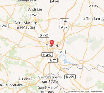 Map of Cholet, Pays de la Loire