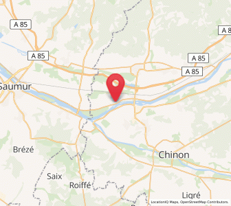 Map of Chouzé-sur-Loire, Centre