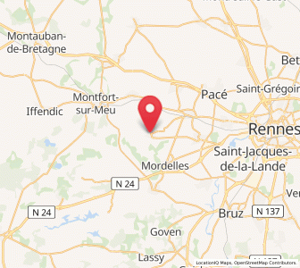 Map of Cintré, Brittany