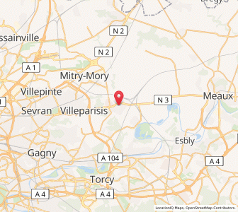 Map of Claye-Souilly, Île-de-France