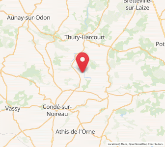 Map of Clécy, Normandy