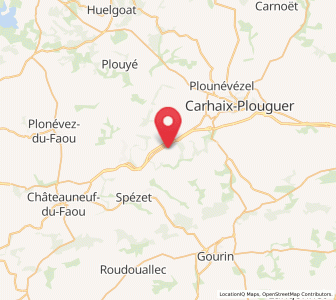 Map of Cléden-Poher, Brittany