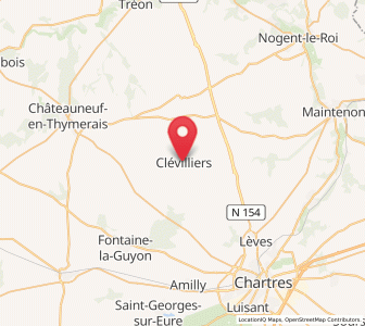 Map of Clévilliers, Centre
