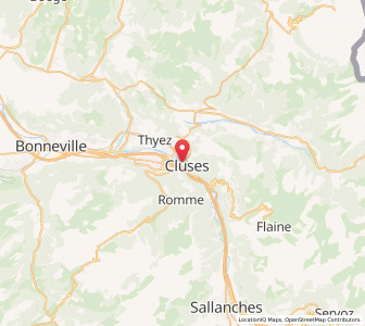 Map of Cluses, Auvergne-Rhône-Alpes