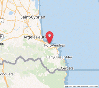 Map of Collioure, Occitanie