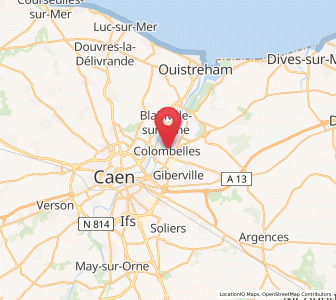 Map of Colombelles, Normandy