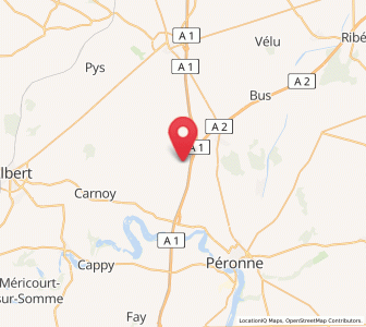 Map of Combles, Hauts-de-France
