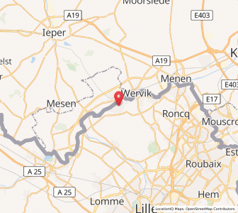 Map of Comines, Hauts-de-France