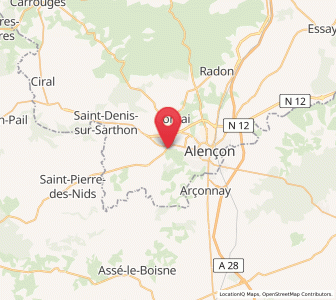 Map of Condé-sur-Sarthe, Normandy