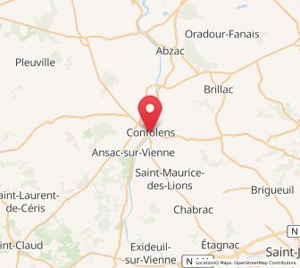 Map of Confolens, Nouvelle-Aquitaine