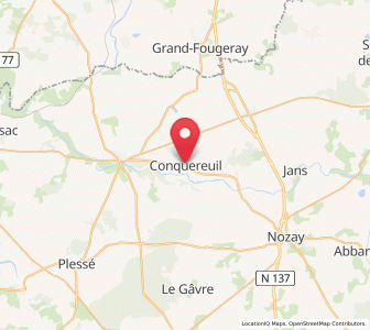 Map of Conquereuil, Pays de la Loire
