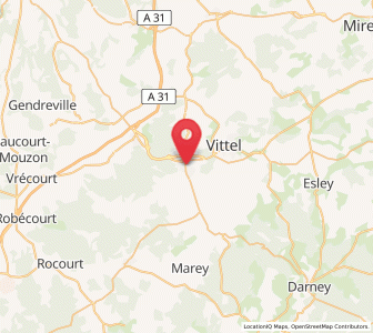 Map of Contrexéville, Grand Est