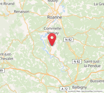 Map of Cordelle, Auvergne-Rhône-Alpes